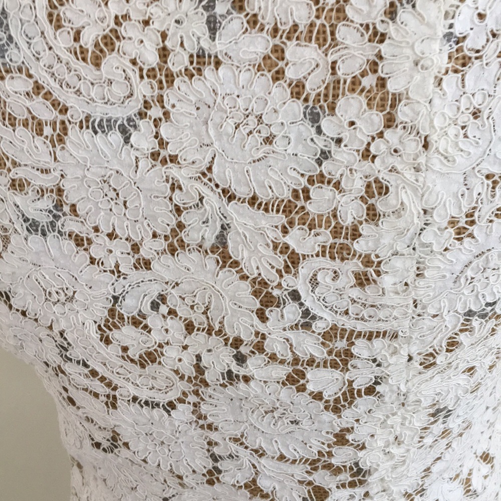 White lace blouse. Drop shoulder style. Vintage - Picture 5 of 10